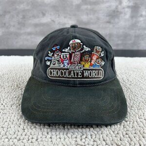 Vintage Hershey Chocolate World Strap Back Hat OSFA Embroidered Dad Cap Candy
